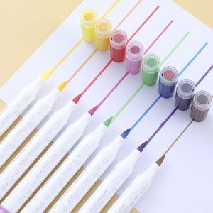 Stylo de peinture à tampon acrylique souple 12 couleurs, marqueur pinceau en plastique coloré <span class=keywords><strong>pour</strong></span> le dessin, fabriqué en Chine - Product Image 2