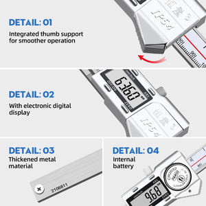 Hengliang Hoge Precisie Ip54 Roestvrijstalen Vernier Remklauw Elektronische Digitale Cilindrische Kop Groef Remklauw - Product Image 3