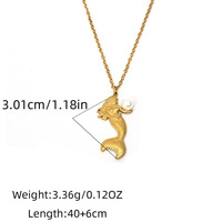 Ensemble de colliers tendance 2026 avec breloques animales en perles vintage pour femme, en acier inoxydable plaqué or, chaîne maille forçat, collier ras du cou, mode quotidienne