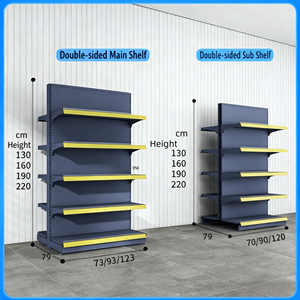 ชั้นวางสินค้าเหล็กคุณภาพสูง แบบสองด้าน สำหรับร้านขายของชำ ชั้นวางซุปเปอร์มาร์เก็ต - Product Image 5