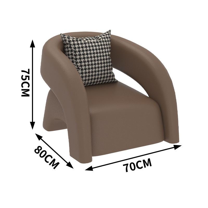 Sillón ondulado color café