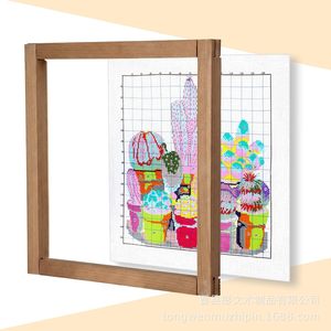 Wooden Embroidery Stitching <b>Frame</b> 15 20 25 30 35 40 Cm Cross Stitch Needlepoint <b>Frame</b> Rectangular Shape Durable Craft Accessory - Product Image 4