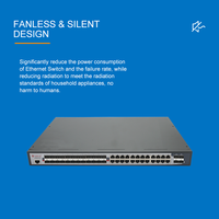 Xallcom X522824-W-E 24 Port Gigabit Tembaga 24 Port Gigabit SFP 4 Port 10Gigabit SFP Switch Ethernet Komersial Terkelola L3