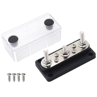 Bloc de distribution d'alimentation compact 150A avec base PA66, couvercle anti-poussière transparent et caoutchouc isolant pour voiture, camion, bateau, système solaire