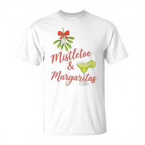 Camiseta Tri Blend Mistletoe And Margaritas para crucero navideño y vacaciones en la playa - Product Image 3