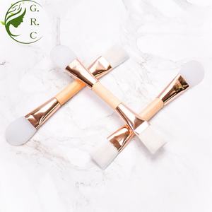 แปรงไม้มาส์กหน้าซิลิโคนสองชั้นแปรงทาครีมสีเบจสีเบจสีเบจสีขาว - Product Image 6