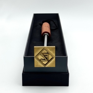 Custom Logo Metal Brass Branding Iron Mould for Wood Leather Stamp Design Cake Bread Cliche Mold Heating Embossing <b>Tool</b> - Product Image 2