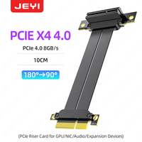 Venta al por mayor JEYI PCIe 4,0 X4 Riser Cable 180 °-90 ° Ángulo para Mining Rig Tarjeta de red NVMe SSD Pedidos al por mayor usados pero en stock