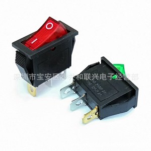 Kcd3 Rocker <b>Switch</b> 3P 15A 250V On Off Spst Industrial With Led Red Green <b>Light</b> - Product Image 2