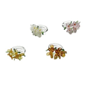 Bague en verre artisanale Zibo, fleur en verre, fleur artificielle, ornement créatif fait main, cadeau exclusif pour marché de nuit - Product Image 5