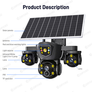 9MP Năng Lượng Mặt Trời <span class=keywords><strong>Powered</strong></span> Ba Ống Kính An Ninh Máy Ảnh Tầm Nhìn Ban Đêm PIR <span class=keywords><strong>Wifi</strong></span> Cho Sử Dụng Ngoài Trời 1080P 4G Thẻ Nhớ Lưu Trữ CCTV Máy Ảnh - Product Image 5