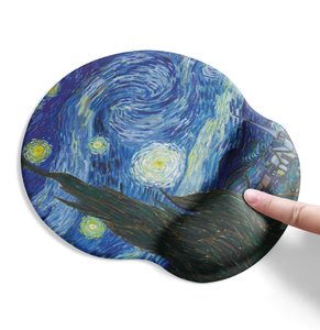 Alfombrilla de ratón con soporte para muñeca con diseño de paisaje pintado al óleo, soporte para muñeca de teclado de espuma viscoelástica - Product Image 2