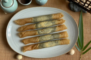 Rouleau de printemps croustillant aux haricots rouges Collations de dessert <span class=keywords><strong>chinois</strong></span> Pâtisserie congelée en vrac pour la cuisson OEM/ODM disponible - Product Image 5