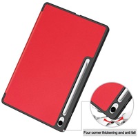 Étui en cuir PU pour Samsung Galaxy Tab S10 FE Plus 13,1 pouces avec emplacement pour stylet, support pliable en TPU souple, protection contre les chocs, housse de tablette
