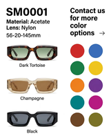 Gafas de Sol de Lujo con Armazón Grueso, Protección UV 100%, Forma Rectangular, Diseño Hecho a Mano, Fabricante Personalizado, Logotipo Personalizado para Viajes