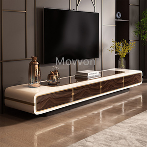 Set Moderno e Semplice con Mobile TV in Marmo e <span class=keywords><strong>Tavolino</strong></span> da Caffè in <span class=keywords><strong>Legno</strong></span> Massello per Sala da Pranzo, Camera da Letto, Ingresso, Scuola con Dettagli in Metallo e Vetro - Product Image 6