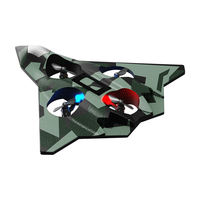 Avion RC en mousse CZ36 avec lumières LED, planeur à lancer à la main, modèle de chasseur acrobatique pour garçons