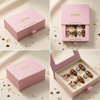 Boîte à bijoux personnalisée avec logo, emballage cadeau Ramadan, coffret rigide avec ruban, boîte mystère pour animaux de compagnie/PVC, boîte à ongles avec fenêtre