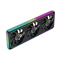 Ventilador de Caja Integrado AntarcChill Snap-Together de 360 mm, Ventiladores RGB PWM direccionables y conectables de 12 cm para una gestión de cables simplificada