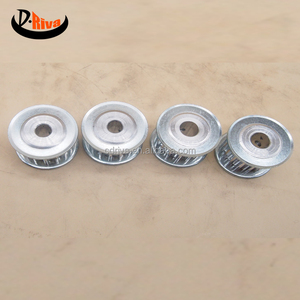 GT3 3M 20 dientes de aleación Bore5/7/8/10/12mm <span class=keywords><strong>polea</strong></span> de sincronización compatible con correa 3M <span class=keywords><strong>polea</strong></span> <span class=keywords><strong>doble</strong></span> de nailon síncrono para máquina láser - Product Image 2