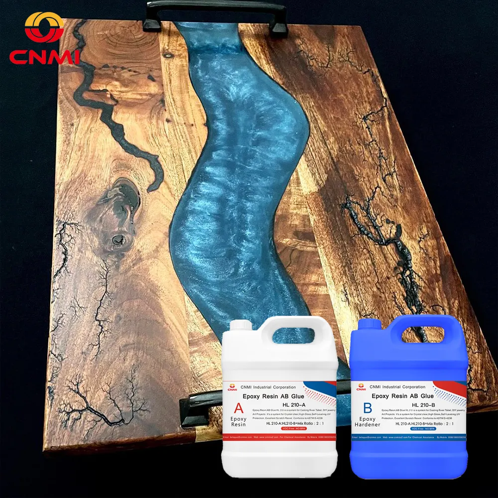 Cnmi AB Keo Kit Nhựa Epoxy Hl210 2:1 Tinh Thể Chữa Bệnh Nhanh Chóng Cho Gỗ Chai Chất Lỏng Nhựa Epoxy Và Chất Làm Hardener Chế Biến Gỗ Tinh Khiết Epoxy