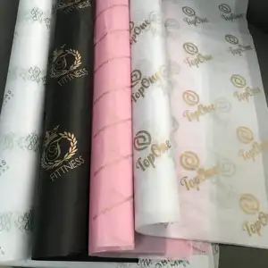 Papel de embalagem personalizada de alta qualidade, 17g/25g, tecido de embrulho, para sapatos, presente, com nome da empresa, rolo de papel biodegradável