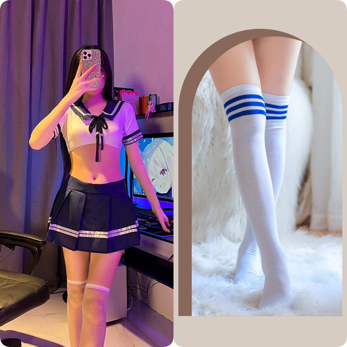 Student Outfit + White Student Socks