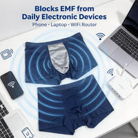 Caleçons de protection contre les radiations en fibre d'argent, anti-ondes électromagnétiques (EMF), RF, 5G, Wi-Fi, doux, respectueux de la peau, élastiques, pour hommes