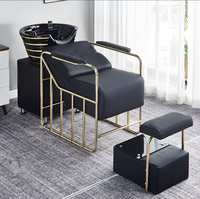 Échantillon gratuit de luxe plus design Salon de coiffure salon de beauté Mobilier pour salon de coiffure Lavage des cheveux Chaise à shampoing Lit à shampoing