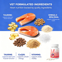 Complément Vitaminique pour Chiens Waylemo Pet Health Care, Coenzyme Q10, Taurine, Soutien Cardiaque pour Chiens et Chats, Comprimés pour la Santé Cardiovasculaire