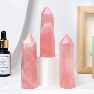 Wholesale Natural <b>Crystal</b> Rose Quartz <b>Tower</b> Eco-Friendly Healing Carved Crafts Fengshui Gemstone Room Gift - Product Image 4