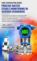 Transmisor de Nivel de Diafragma con Brida Simple 4-20mA HART DN50, Membrana Chapada en Oro, Precisión del 0.1%, -0.1~40MPa, IP66, Aluminio Fundido