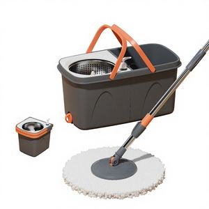 Serpillère Magique 360 à Pédale Facile à Utiliser pour Ensemble Seau – Nettoyage de Sols Haute Capacité – Serpillère en Microfibre avec Manche Télescopique Amovible - Product Image 1