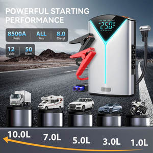 12V Portable 1000A voiture booster Lithium voiture saut démarreur avec compresseur d'air batterie externe d'urgence voiture saut démarreur - Product Image 2