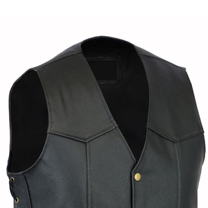 Gilet en cuir pour homme au design unique, très vendu, respirant, confortable, qualité supérieure, faible MOQ, gilet sans manches en cuir pour homme - Product Image 3