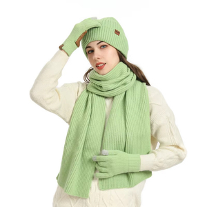<span class=keywords><strong>Ensemble</strong></span> 3 pièces pour <span class=keywords><strong>femme</strong></span> : <span class=keywords><strong>bonnet</strong></span> jacquard imprimé, <span class=keywords><strong>écharpe</strong></span> longue et gants tricotés chauds pour sports d'hiver en extérieur, ski et course à pied - Product Image 5