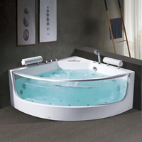 Bain à remous autoportant de luxe pour 2 personnes, vendu directement d'usine, avec massage personnalisé, bain à bulles européen, drain intégré pour hôtels