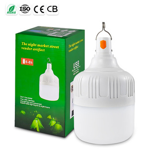 <span class=keywords><strong>Ampoule</strong></span> LED d'urgence pour camping en plein air à haut lumen 800 lumens 6500K-9000K Température de couleur <span class=keywords><strong>Batterie</strong></span> au lithium <span class=keywords><strong>rechargeable</strong></span> CE ROSH - Product Image 1