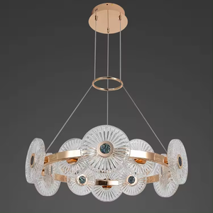 Lampe en verre de luxe de lustre de décoration d'intérieur de style contemporain de maison villa hôtel pour diner - Product Image 2