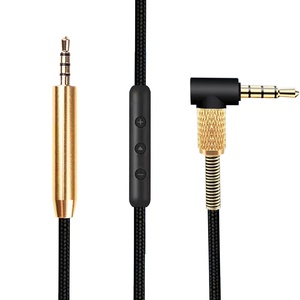 Câble audio de remplacement de 1.5m pour <span class=keywords><strong>Bose</strong></span> 700 QC35 <span class=keywords><strong>QC25</strong></span> 3.5mm 2.5mm Câble auxiliaire mâle Contrôle du volume du microphone Fil plaqué or - Product Image 2