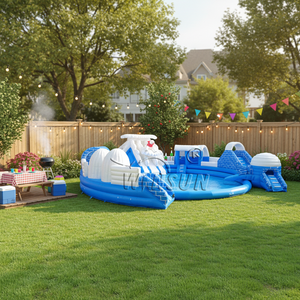 WINSUN Tobogán Acuático Personalizable con Temática, Parque Infantil al Aire Libre para Niños, Uso Comercial, Parque Acuático Inflable Gigante CPC, Piscina - Product Image 1