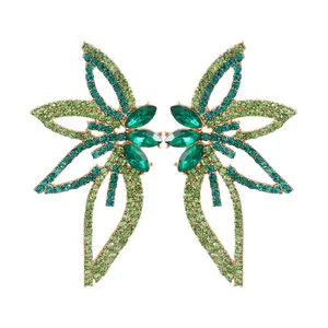 새로운 2023 꽃 천사 날개 귀걸이 여성 우아한 간단한 디너 파티 스타일 패션 보석 귀걸이 럭셔리 디자이너