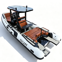 Bateau pneumatique à coque rigide personnalisé en aluminium, homologué CE, pour le plaisir familial et l'exploration côtière