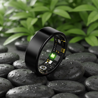 Anneau intelligent contrôlé par application R11M, tracker de fitness, moniteur de santé, fréquence cardiaque, suivi du sommeil, GPS, étanche IP68, analyse IA, anneau en acier inoxydable