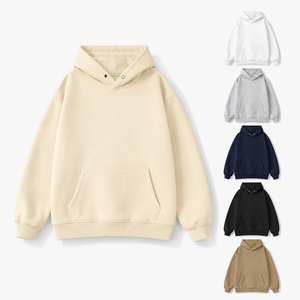 Sweat à capuche en molleton bouclette 100 % coton épais, personnalisé avec motif, coupe oversize, 420 grammes, conception OEM ODM pour hommes - Product Image 1