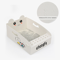 Bac à litière pour chat en carton jetable extra large 20L, portable, pliable, toilette pour animaux de compagnie, étanche, écologique, pour l'extérieur, hôtel