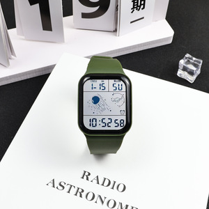 Reloj Despertador Redondo Multifuncional con Esfera de Cristal y Correa de Cuero, Resistente al Agua 100 <span class=keywords><strong>Bar</strong></span>, Luminoso, Electrónico, de Cuarzo - Product Image 3