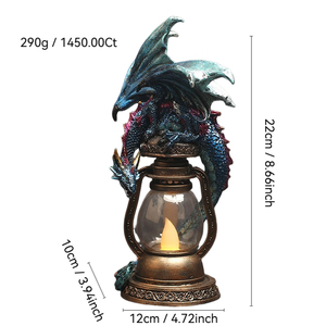 Rétro <span class=keywords><strong>Dragon</strong></span> Veilleuse DRB001 Imitation Lampe À Huile Électronique Bougie Ornement Chambre Lampe De Chevet - Product Image 2