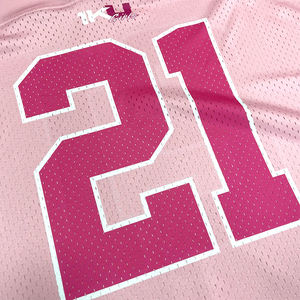 Camiseta de fútbol de malla personalizada para mujer, ropa de calle ajustada recortada rosa, tendencia deportiva, camisetas de gran tamaño - Product Image 5