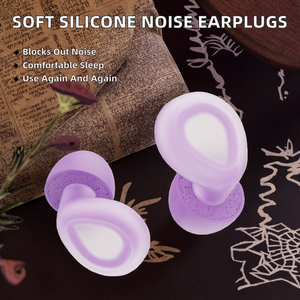 Bouchons d'oreilles pliables en silicone réutilisables de haute qualité certifiés CE, doux, pour le sommeil, anti-ronflement, réduction du bruit, protection auditive - Product Image 2
